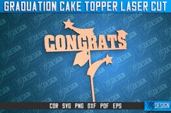 Graduation Cake Topper Laser Cut | Cake Topper Design | CNC Product Image 1