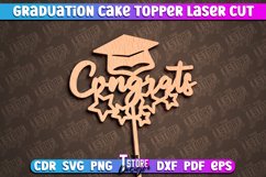 Graduation Cake Topper Laser Cut | Cake Topper Design | CNC Product Image 1