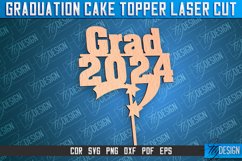 Graduation Cake Topper Laser Cut | Cake Topper Design | CNC Product Image 1