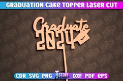 Graduation Cake Topper Laser Cut | Cake Topper Design | CNC Product Image 1