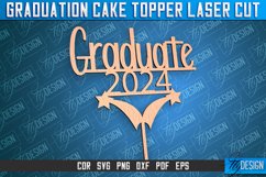 Graduation Cake Topper Laser Cut | Cake Topper Design | CNC Product Image 1