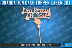 Graduation Cake Topper Laser Cut | Cake Topper Design | CNC Product Image 1