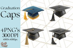 Graduation Cap Clipart PNG, Classic Graduation Hat Tassel Product Image 1