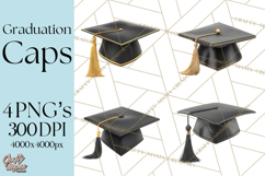 Graduation Cap Clipart PNG, Classic Graduation Hat Tassel Product Image 1
