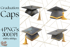 Graduation Cap Clipart PNG, Classic Graduation Hat Tassel Product Image 1