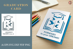 Graduation card with a book/ cut file Product Image 1