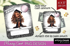 Graduation Money Card PNG - Chibi Girl Money Card Holder Product Image 1