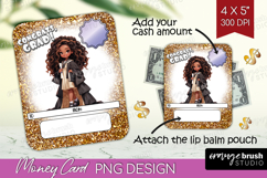 Graduation Money Card PNG - Chibi Girl Money Card Holder Product Image 1
