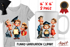 Preschool Graduation clipart Boy with graduation cap Family Product Image 1