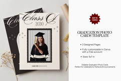 Graduation Announcement Photo Cards Canva Template Product Image 2