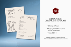Graduation Ceremony Program Canva Template Product Image 2