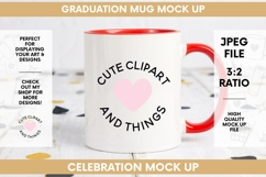 Graduation Mug Mock Up |Party 11oz Red Handle Mug Mock Up Product Image 1