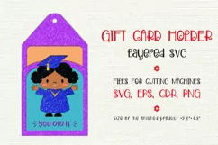 Cute Girl. Graduation Gift Card holder Template for cutting machines.  