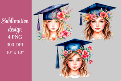 Graduation Girl Sublimation PNG Product Image 1