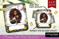 Graduation Money Card PNG - Chibi Girl Money Card Holder Product Image 1