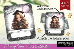 Graduation Money Card PNG - Chibi Girl Money Card Holder Product Image 1