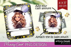 Graduation Money Card PNG - Chibi Girl Money Card Holder Product Image 1