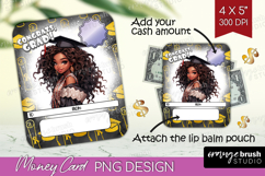 Graduation Money Card PNG - Chibi Girl Money Card Holder Product Image 1
