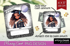 Graduation Money Card PNG - Chibi Girl Money Card Holder Product Image 1