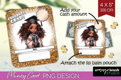 Graduation Money Card PNG - Chibi Girl Money Card Holder Product Image 1
