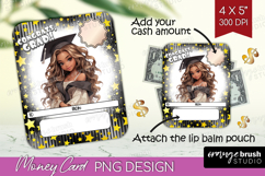 Graduation Money Card PNG - Chibi Girl Money Card Holder Product Image 1