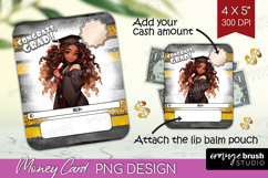 Graduation Money Card PNG - Chibi Girl Money Card Holder Product Image 1