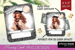 Graduation Money Card PNG - Chibi Girl Money Card Holder Product Image 1