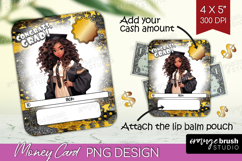 Graduation Money Card PNG - Chibi Girl Money Card Holder Product Image 1