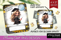Graduation Money Card PNG - Chibi Girl Money Card Holder Product Image 1