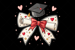 coquette bow, graduation bow, heart design, diploma theme, digital clipart, celebrate bow, milestone art, bow art, graduation heart, digital art, graduation heart bow, coquette bow clipart, diploma theme bow, heart design art, digital bow design, celebrat