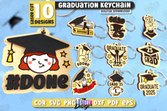 Graduation Keychains Laser Cut Bundle, Graduation Gift SVG Product Image 1