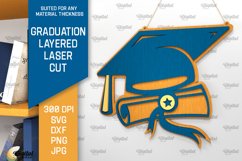 Graduation Layered Laser Cut. Graduation Sign Wall Decor SVG Product Image 1