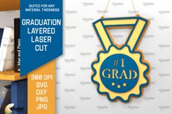 Graduation Layered Laser Cut. Graduation Sign Wall Decor SVG Product Image 1