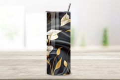 seamless tumbler wrap, graduation floral design, calla lily wrap, cap motif flowers, academic bouquet style, 20oz skinny tumbler, tapered tumbler wrap, straight tumbler design, grad rose art, seamless academic design,