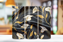 seamless tumbler wrap, graduation floral design, calla lily wrap, cap motif flowers, academic bouquet style, 20oz skinny tumbler, tapered tumbler wrap, straight tumbler design, grad rose art, seamless academic design,