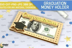 Graduation Money Holder SVG. Laser Cut Money Box SVG Product Image 1