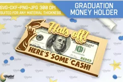 Graduation Money Holder SVG. Laser Cut Money Box SVG Product Image 1