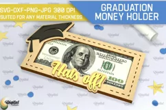 Graduation Money Holder SVG. Laser Cut Money Box SVG Product Image 1