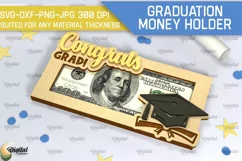 Graduation Money Holder SVG. Laser Cut Money Box SVG Product Image 1