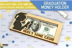 Graduation Money Holder SVG. Laser Cut Money Box SVG Product Image 1