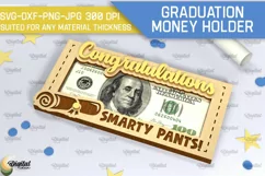 Graduation Money Holder SVG. Laser Cut Money Box SVG Product Image 1