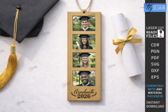 Graduation Photo Frames Ornament Laser Cut | Class of 2026 Product Image 1