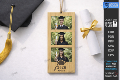 Graduation Photo Frames Ornament Laser Cut | Class of 2026 Product Image 1