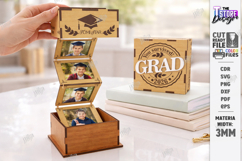 Graduation Photo Memory Box Laser Cut | Class of 2026 | CNC Product Image 1