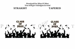 graduation silhouette skinny tumbler sublimation design for 20oz and 30oz skinny tumbler sublimation wrap