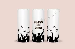 graduation silhouette skinny tumbler sublimation design for 20oz and 30oz skinny tumbler sublimation wrap