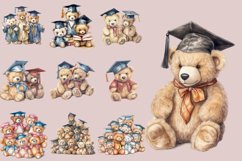 Graduation Teddy Bear Clipart | Watercolor Clip Product Image 2
