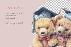 Graduation Teddy Bear Clipart | Watercolor Clip Product Image 3