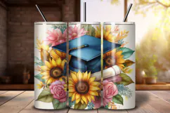 Graduation Tumbler Wrap PNG, Graduation Sublimation Design Product Image 1