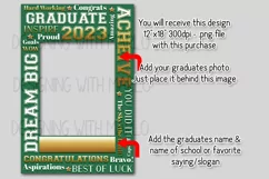 Graduation Words - 2023 Green 12x18 Garden Flag Sublimation Product Image 2